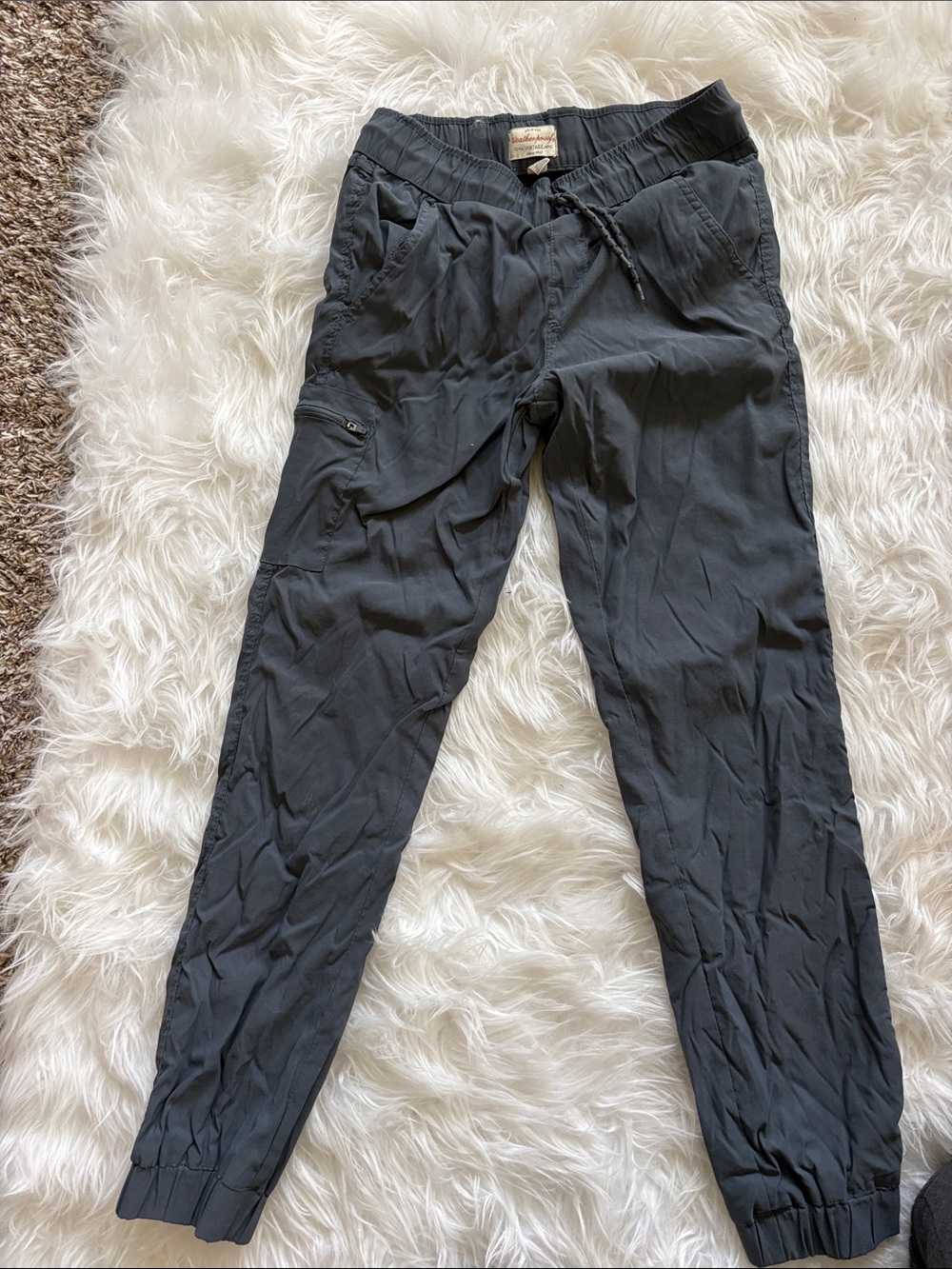 Weatherproof Kids Black Casual Drawstring Cargo Joggers